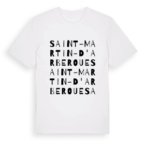 Saint-Martin-d'Arberoue ordlek t-shirt – ekologisk bomull t-shirt från Pinshirt
