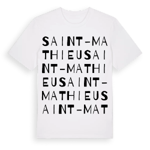 Saint-Mathieu ordlek t-shirt – ekologisk bomull t-shirt från Pinshirt