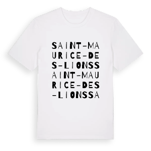 Saint-Maurice-des-Lions ordlek t-shirt – ekologisk bomull t-shirt från PinShirt