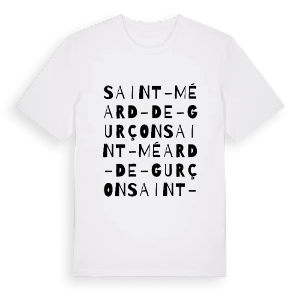 Saint-Méard-de-Gurçon ordlek t-shirt – ekologisk bomull t-shirt från Pinshirt