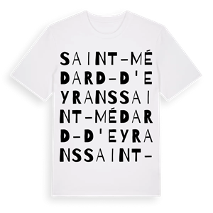 Saint-Médard-d'Eyrans ordlek t-shirt – ekologisk bomull t-shirt från Pinshirt