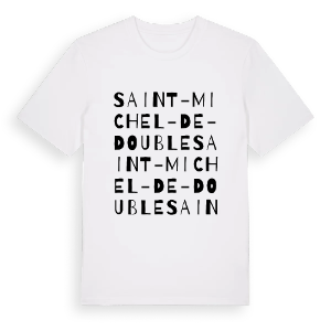Saint-Michel-de-Double ordlek t-shirt – ekologisk bomull t-shirt från Pinshirt