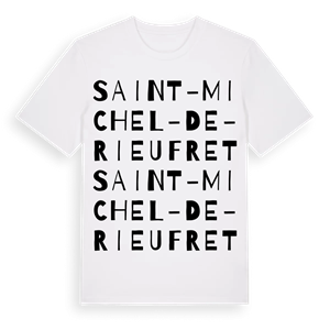 Saint-Michel-de-Rieufret ordlek t-shirt – ekologisk bomull t-shirt från Pinshirt