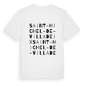 Saint-Michel-de-Villadeix ordlek t-shirt – ekologisk bomull t-shirt från PinShirt