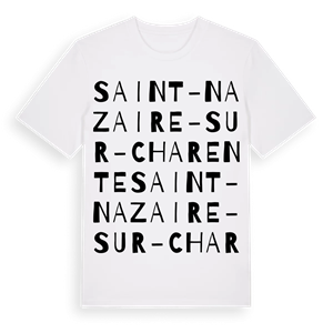 Saint-Nazaire-sur-Charente ordlek t-shirt – ekologisk bomull t-shirt från Pinshirt