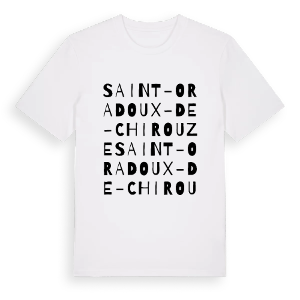 Saint-Oradoux-de-Chirouze ordlek t-shirt – ekologisk bomull t-shirt från Pinshirt