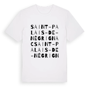 Saint-Palais-de-Négrignac ordlek t-shirt – ekologisk bomull t-shirt från Pinshirt