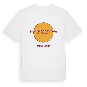 Saint-Pardoux-de-Drône cirkel t-shirt – ekologisk bomull t-shirt från Pinshirt