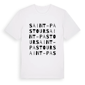 Saint-Pastour ordlek t-shirt – ekologisk bomull t-shirt från Pinshirt