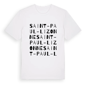 Saint-Paul-Lizonne ordlek t-shirt – ekologisk bomull t-shirt från Pinshirt