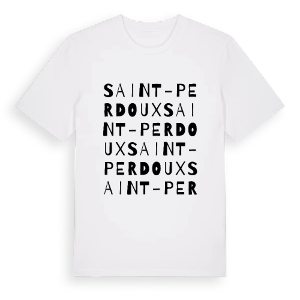 Saint-Perdoux ordlek t-shirt – ekologisk bomull t-shirt från Pinshirt