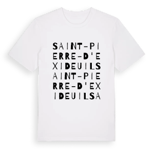 Saint-Pierre-d'Exideuil ordlek t-shirt – ekologisk bomull t-shirt från Pinshirt