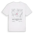Saint-Pierre-de-Côle karta t-shirt