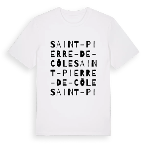Saint-Pierre-de-Côle ordlek t-shirt – ekologisk bomull t-shirt från Pinshirt