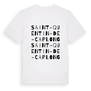 Saint-Quentin-de-Caplong ordlek t-shirt – ekologisk bomull t-shirt från Pinshirt