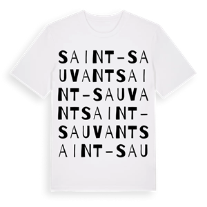 Saint-Sauvant ordlek t-shirt – ekologisk bomull t-shirt från Pinshirt