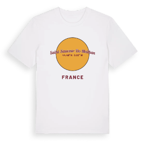 Saint-Sauveur-de-Meilhan cirkel t-shirt – ekologisk bomull t-shirt från Pinshirt