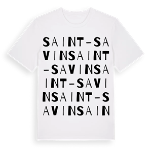 Saint-Savin ordlek t-shirt – ekologisk bomull t-shirt från Pinshirt