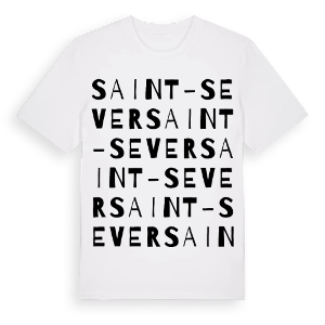 Saint-Sever ordlek t-shirt – ekologisk bomull t-shirt från Pinshirt