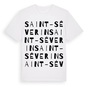 Saint-Séverin ordlek t-shirt – ekologisk bomull t-shirt från Pinshirt