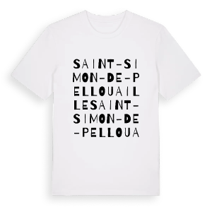Saint-Simon-de-Pellouaille ordlek t-shirt – ekologisk bomull t-shirt från Pinshirt