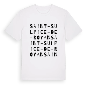 Saint-Sulpice-de-Royan ordlek t-shirt – ekologisk bomull t-shirt från Pinshirt