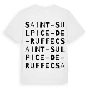 Saint-Sulpice-de-Ruffec ordlek t-shirt – ekologisk bomull t-shirt från Pinshirt