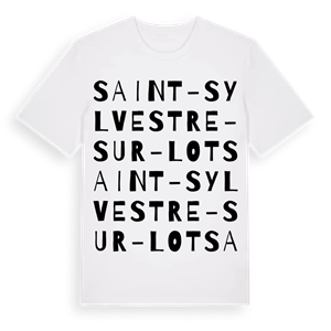 Saint-Sylvestre-sur-Lot ordlek t-shirt – ekologisk bomull t-shirt från Pinshirt