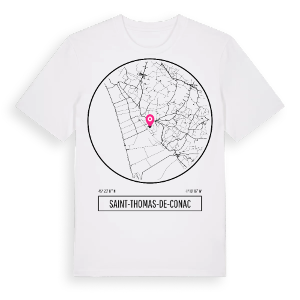 Saint-Thomas-de-Conac t-shirt – ekologisk bomull t-shirt från Pinshirt