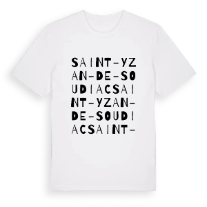 Saint-Yzan-de-Soudiac ordlek t-shirt – ekologisk bomull t-shirt från PinShirt