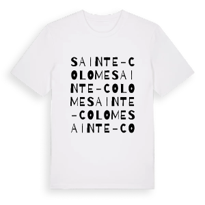 Sainte-Colome ordlek t-shirt – ekologisk bomull t-shirt från Pinshirt