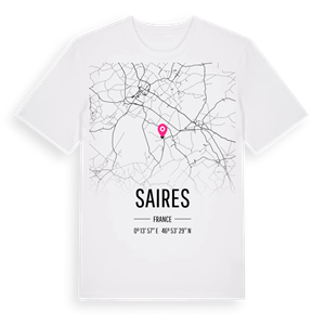 Saires karta t-shirt – ekologisk bomull t-shirt från Pinshirt