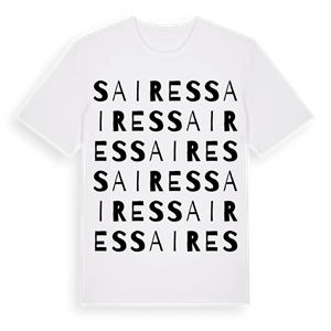 Saires ordlek t-shirt – ekologisk bomull t-shirt från Pinshirt