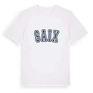 Saix college t-shirt – ekologisk bomull t-shirt från Pinshirt