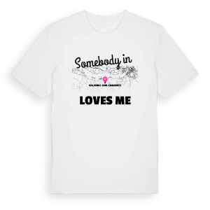 Någon i Salignac-sur-Charente älskar mig t-shirt – ekologisk bomull t-shirt från Pinshirt