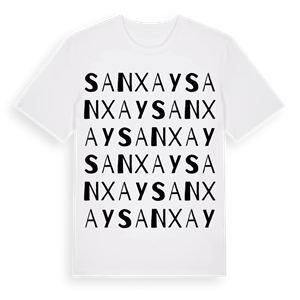 Sanxay ordlek t-shirt – ekologisk bomull t-shirt från Pinshirt