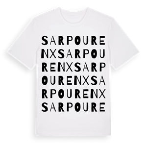 Sarpourenx ordlek t-shirt – ekologisk bomull t-shirt från Pinshirt
