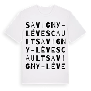 Savigny-Lévescault ordlek t-shirt – ekologisk bomull t-shirt från Pinshirt