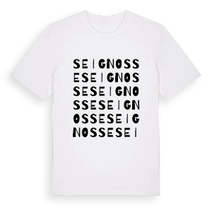 Seignosse ordlek t-shirt – ekologisk bomull t-shirt från Pinshirt