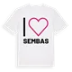 Jag älskar Sembas t-shirt stort tryck