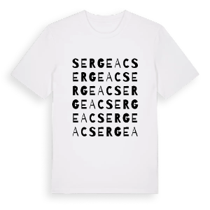 Sergeac ordlek t-shirt – ekologisk bomull t-shirt från Pinshirt