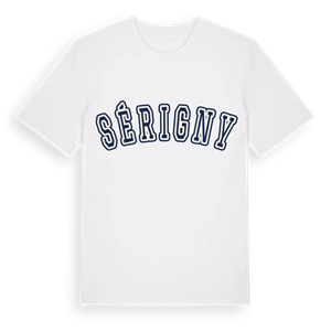 Sérigny college t-shirt – ekologisk bomull t-shirt från Pinshirt