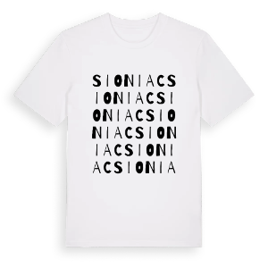 Sioniac ordlek t-shirt – ekologisk bomull t-shirt från Pinshirt