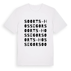Soorts-Hossegor ordlek t-shirt – ekologisk bomull t-shirt från Pinshirt