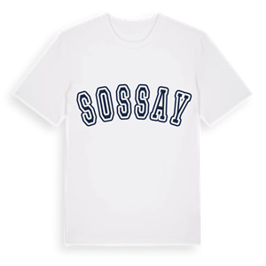 Sossay college t-shirt – ekologisk bomull t-shirt från Pinshirt
