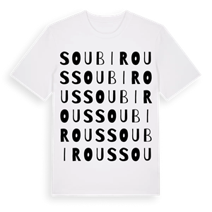 Soubirous ordlek t-shirt – ekologisk bomull t-shirt från Pinshirt