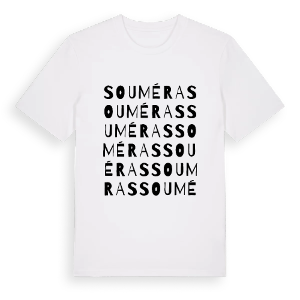Souméras ordlek t-shirt – ekologisk bomull t-shirt från Pinshirt