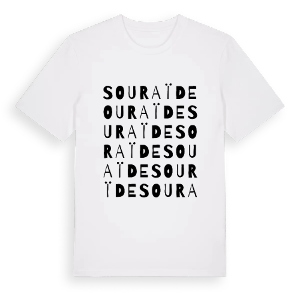 Souraïde ordlek t-shirt – ekologisk bomull t-shirt från Pinshirt