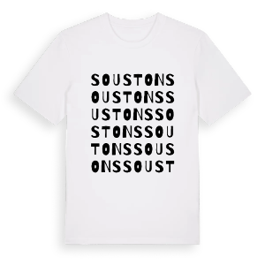 Soustons ordlek t-shirt – ekologisk bomull t-shirt från Pinshirt