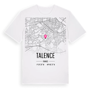 Talence karta t-shirt – ekologisk bomull t-shirt från Pinshirt
